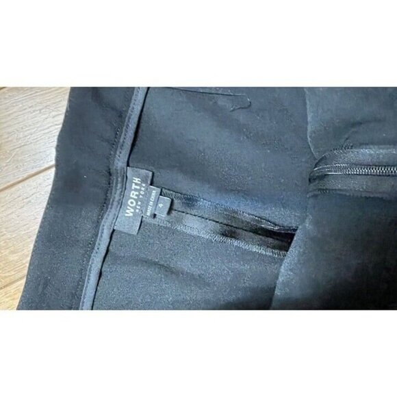 Worth Women Black Silk Pants 4 Wms Fall Winter Dressy New York Designer - Picture 4 of 6